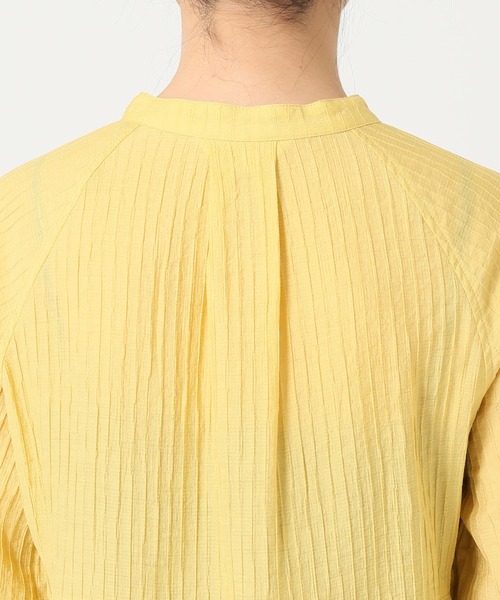 SLOBE citron.（スローブシトロン）の「SLOBE citron.デザインチュニックブラウス【手洗い可能】◆（シャツ/ブラウス・レディース・ホワイト/サックスブルー/イエロー・FREE）」の9枚目の写真