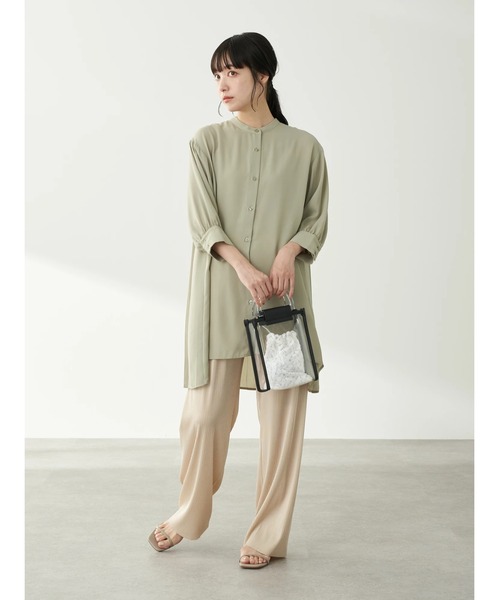 earth music&ecology（アースミュージックアンドエコロジー）の「ストレートプリーツカットパンツ ＊（その他パンツ・レディース・モカ/ピンクベージュ/その他8・FREE）」の11枚目の写真