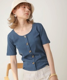 【WEB限定】裾メロウベーシックワイドリブTOPS