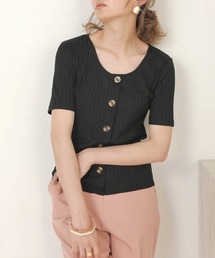 【WEB限定】裾メロウベーシックワイドリブTOPS