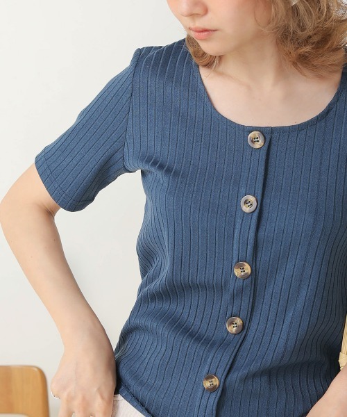 Bab(バブ)の「【WEB限定】裾メロウベーシックワイドリブTOPS(Tシャツ/カットソー・レディース・ブラック/ブルー/アイボリー/モカ/グレー系その他・FREE)」の18枚目の写真