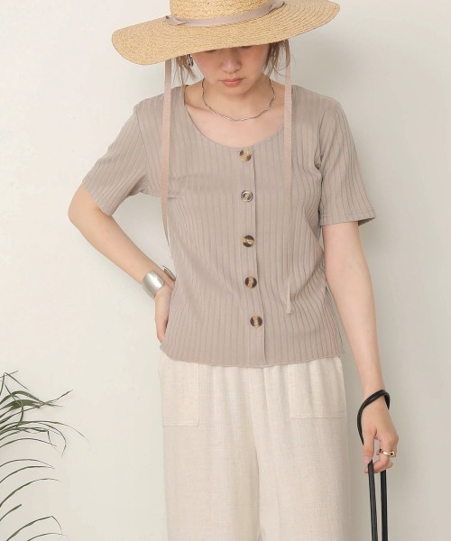Bab(バブ)の「【WEB限定】裾メロウベーシックワイドリブTOPS(Tシャツ/カットソー・レディース・ブラック/ブルー/アイボリー/モカ/グレー系その他・FREE)」の15枚目の写真
