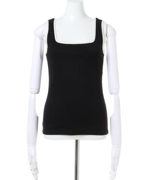 INGNI（イング）の「2Way配色スクエアネック／タンクトップ（タンクトップ・レディース・ブラック系その他2/ホワイト系2/ブラウン系4/アイボリー系4/ブルー系1・M）」の8枚目の写真