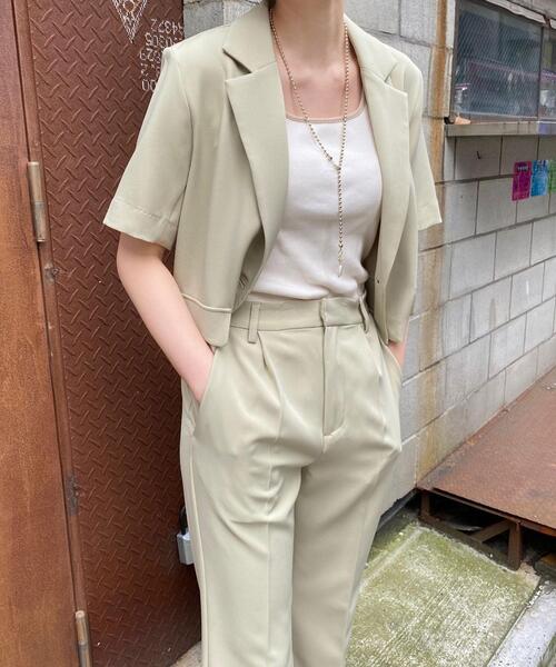 INGNI（イング）の「2Way配色スクエアネック／タンクトップ（タンクトップ・レディース・ブラック系その他2/ホワイト系2/ブラウン系4/アイボリー系4/ブルー系1・M）」の9枚目の写真