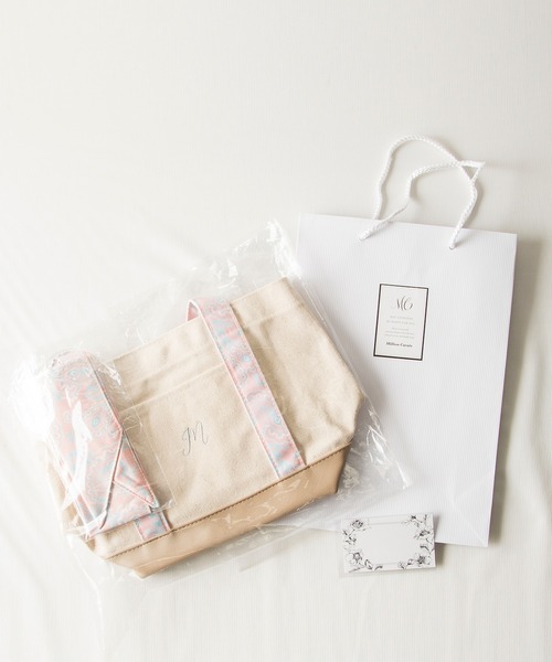 MILLION CARATS（ミリオンカラッツ）の「【GIFT】-Global Arrow- ペイズリーイニシャルトート（トートバッグ・レディース・ベージュ/グレー/ピンク/ラベンダー/ブルー/ミント・FREE）」の12枚目の写真