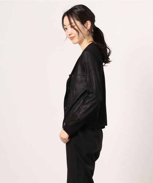 FUNALIVE(ファンアライブ)の「【Chumandor】ジャガード水玉柄クルーネックカーディガン(カーディガン/ボレロ・レディース・ブラック/ネイビー/グレー/オフホワイト・M/L)」の12枚目の写真