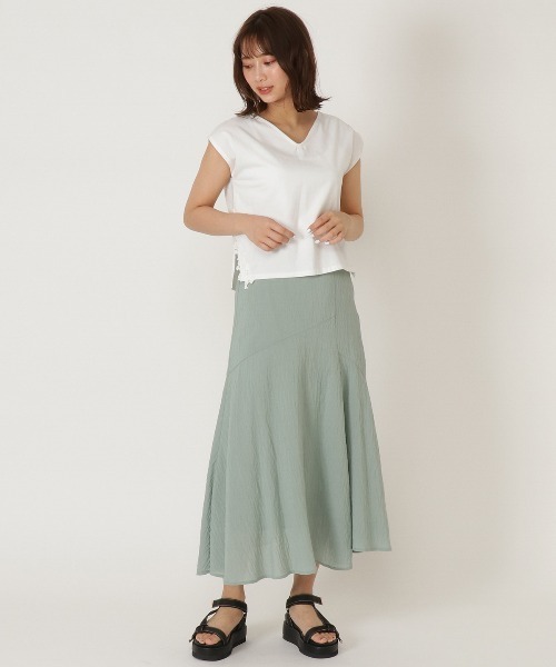 WILLSELECTION（ウィルセレクション）の「フラワースリットＴシャツ（Tシャツ/カットソー・レディース・オフホワイト/ブラウン/ブラック・MEDIUM）」の14枚目の写真