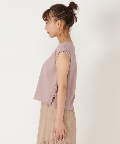 WILLSELECTION（ウィルセレクション）の「フラワースリットＴシャツ（Tシャツ/カットソー・レディース・オフホワイト/ブラウン/ブラック・MEDIUM）」の17枚目の写真