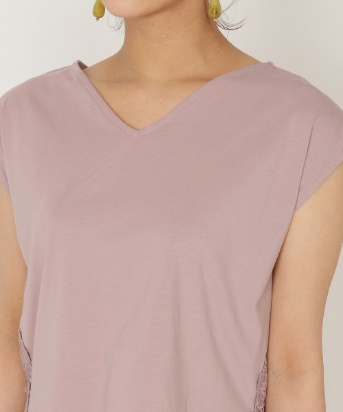 WILLSELECTION（ウィルセレクション）の「フラワースリットＴシャツ（Tシャツ/カットソー・レディース・オフホワイト/ブラウン/ブラック・MEDIUM）」の8枚目の写真