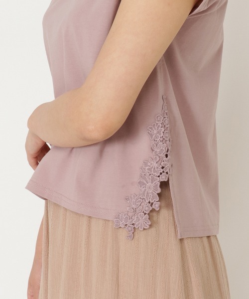 WILLSELECTION（ウィルセレクション）の「フラワースリットＴシャツ（Tシャツ/カットソー・レディース・オフホワイト/ブラウン/ブラック・MEDIUM）」の15枚目の写真