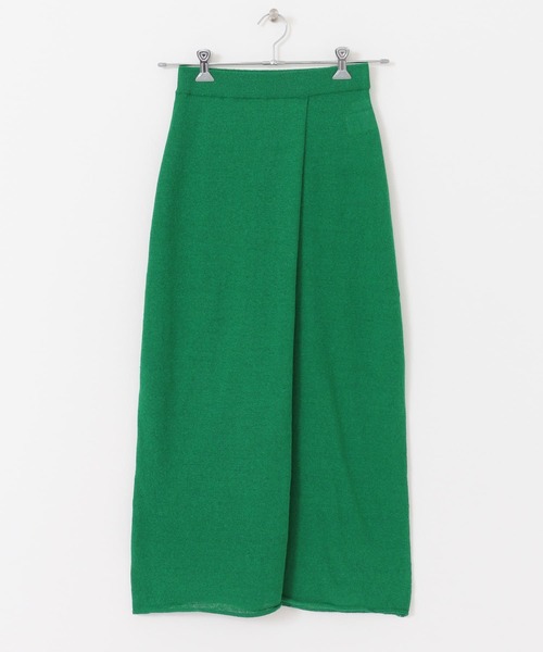 URBAN RESEARCH（アーバンリサーチ）の「ラップ風ニットスカート（スカート・レディース・グリーン/アイボリー・FREE）」の3枚目の写真