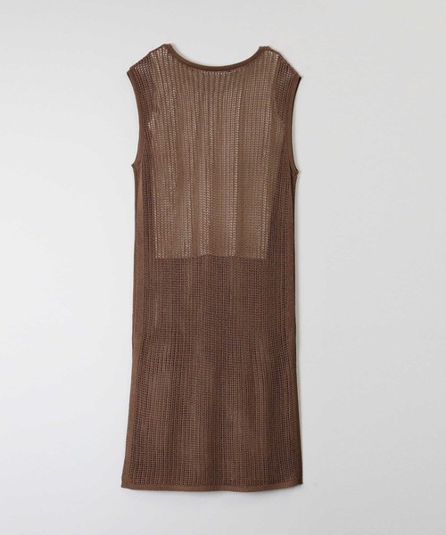 HONEYSUCKLE ROSE（ハニーサックルローズ）の「【HONEYSUCKLE ROSE】メッシュ編みワンピレイヤード（ワンピース・レディース・ブラック/ブラウン/オフホワイト・M/L）」の11枚目の写真