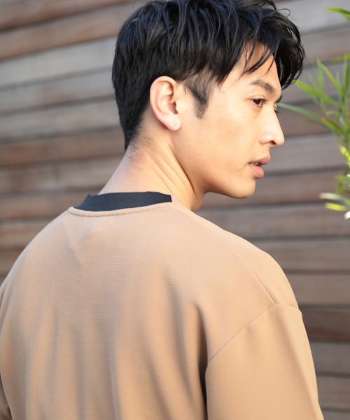 UNION STATION（ユニオンステーション）の「七分袖ボタンレスカーディガン（カーディガン/ボレロ・メンズ・ネイビー/ベージュ/ブラック・LL/M/L）」の16枚目の写真