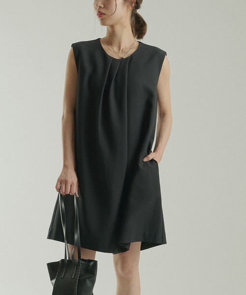 CIAOPANIC(チャオパニック)の「【SCENE by ciaopanic/シーン バイ チャオパニック】ショート丈オールインワン/WEB・一部店舗限定(つなぎ/オールインワン・レディース・ブラック/グリーン/アイボリー・FREE)」の2枚目の写真