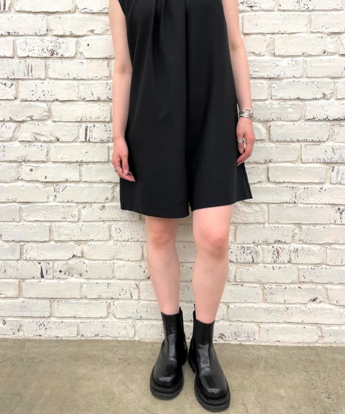 CIAOPANIC(チャオパニック)の「【SCENE by ciaopanic/シーン バイ チャオパニック】ショート丈オールインワン/WEB・一部店舗限定(つなぎ/オールインワン・レディース・ブラック/グリーン/アイボリー・FREE)」の16枚目の写真