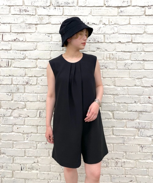 CIAOPANIC(チャオパニック)の「【SCENE by ciaopanic/シーン バイ チャオパニック】ショート丈オールインワン/WEB・一部店舗限定(つなぎ/オールインワン・レディース・ブラック/グリーン/アイボリー・FREE)」の17枚目の写真