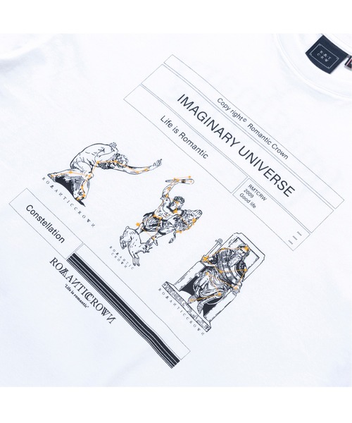 ROMANTIC CROWN（ロマンティッククラウン）の「【ROMANTIC CROWN】CONSTELLATION TEE / ロマンティッククラウン  コンステレーション グラフィック Tシャツ（Tシャツ/カットソー・メンズ・ネイビー/グレー/ホワイト・LARGE/SMALL/MEDIUM）」の11枚目の写真