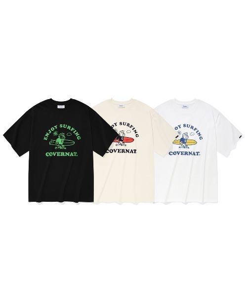 COVERNATのCool Cotton Vacation Graphic Tee 全2色 Sunset Turtle Graphic Tee - Unisex Eco-Friendly Cotton Shirt