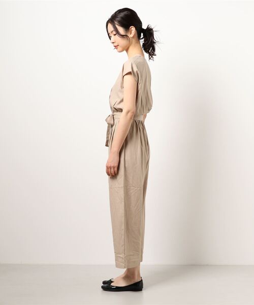 ANAP（アナップ）の「リネンブレンドオールインワン（つなぎ/オールインワン・レディース・ベージュ/ブラック・FREE）」の12枚目の写真