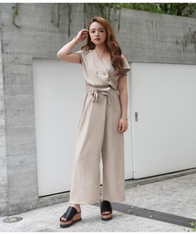 リネンブレンドオールインワン