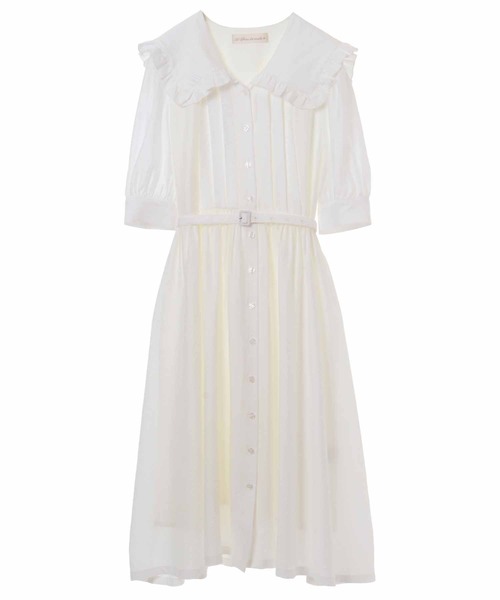 31 Sons de mode（トランテアン　ソン　ドゥ　モード）の「ビッグフリルカラーシャツワンピース（ワンピース・レディース・オフホワイト/サックスブルー/ピンク・36/38）」の13枚目の写真