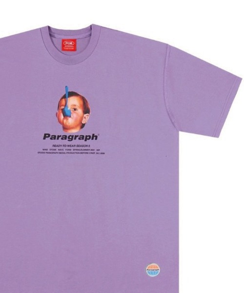 Paragraph(パラグラフ)の「Paragraph-SSTEE【NO.09】/パラグラフ キッズプリント 半袖Tシャツ(Tシャツ/カットソー・メンズ・ホワイト/チャコールグレー/グリーン/バイオレット・FREE)」の4枚目の写真