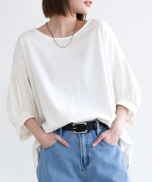 n'OrLABEL | 『ぽわん袖オーガニックコットンTシャツ』(Tシャツ/カットソー)