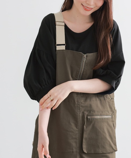 n'OrLABEL（ノアールレーベル）の「【廃盤】『ぽわん袖オーガニックコットンTシャツ』（Tシャツ/カットソー・レディース・オレンジ/ブラック/ライトブルー/ベージュ/オフホワイト/ラベンダー/ミント/ブルー・FREE）」の3枚目の写真