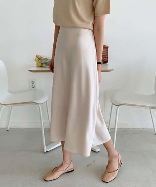 セール サテンフレアスカートミモレ丈 スカート Kor ケーオーアール のファッション通販 Zozotown