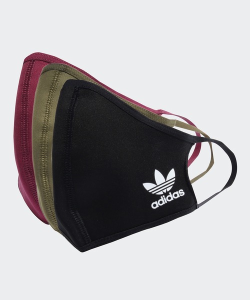 adidas（アディダス）の「フェイスカバー 3枚組 [FACE COVERS 3-PACK] アディダスオリジナルス（マスク・メンズ・ブルー/ブラック×ピンク/ブラック×ブルー/ブラック×ブラック/ブラック系その他・MEDIUM/X-LARGE/XXX-LARGE）」の2枚目の写真