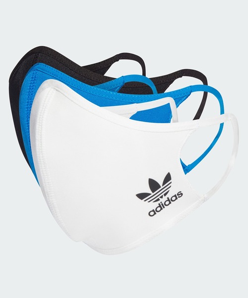 adidas（アディダス）の「フェイスカバー 3枚組 [FACE COVERS 3-PACK] アディダスオリジナルス（マスク・メンズ・ブルー/ブラック×ピンク/ブラック×ブルー/ブラック×ブラック/ブラック系その他・MEDIUM/X-LARGE/XXX-LARGE）」の3枚目の写真