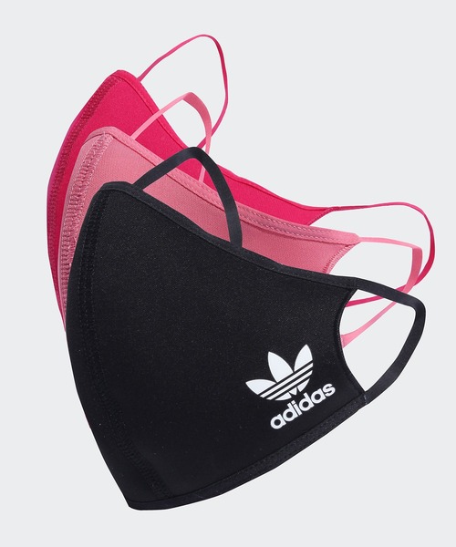 adidas（アディダス）の「フェイスカバー 3枚組 [FACE COVERS 3-PACK] アディダスオリジナルス（マスク・メンズ・ブルー/ブラック×ピンク/ブラック×ブルー/ブラック×ブラック/ブラック系その他・MEDIUM/X-LARGE/XXX-LARGE）」の4枚目の写真