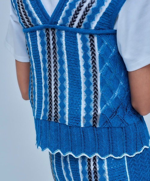 UNITED TOKYO（ユナイテッドトウキョウ）の「クロシェニットビスチェ（ニット/セーター・レディース・ブラック/ブルー・FREE）」の18枚目の写真