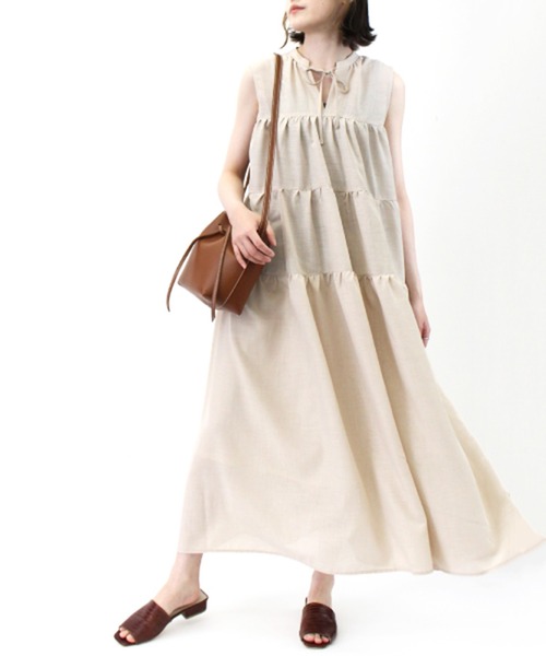 セール スラブジョーゼット2wayノースリーブティアードワンピース ワンピース Styleblock スタイルブロック のファッション通販 Zozotown