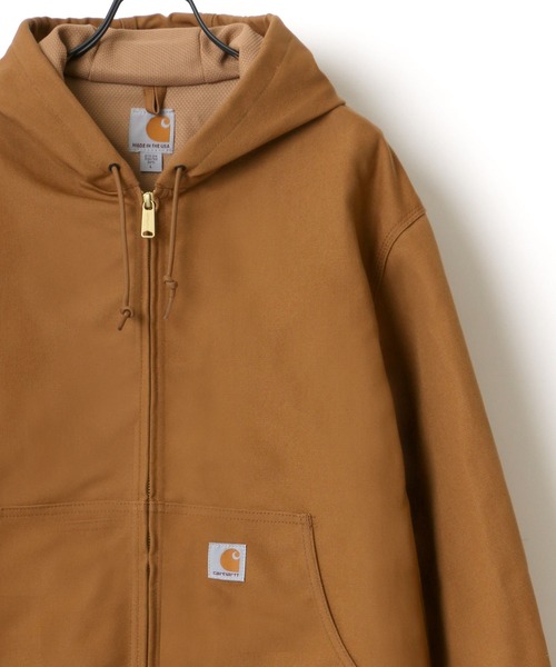 Carhartt(カーハート)の「carhartt/カーハート Thermal-Lined Duck Active Jacket/サーマルライナー ダックアクティブジャケット(ブルゾン・メンズ・ブラック/ブラウン/ネイビー・M/L/XL)」の2枚目の写真