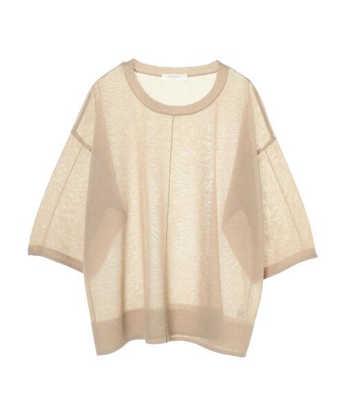 Green　Parks（グリーンパークス）の「シアーニット長袖プルオーバー＊（ニット/セーター・レディース・チャコールグレー/パープル/ブラウン/ライトカーキ・FREE）」の20枚目の写真