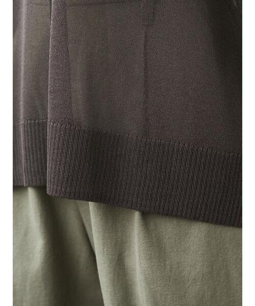 Green　Parks（グリーンパークス）の「シアーニット長袖プルオーバー＊（ニット/セーター・レディース・チャコールグレー/パープル/ブラウン/ライトカーキ・FREE）」の8枚目の写真