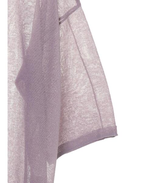 Green　Parks（グリーンパークス）の「シアーニット長袖プルオーバー＊（ニット/セーター・レディース・チャコールグレー/パープル/ブラウン/ライトカーキ・FREE）」の12枚目の写真