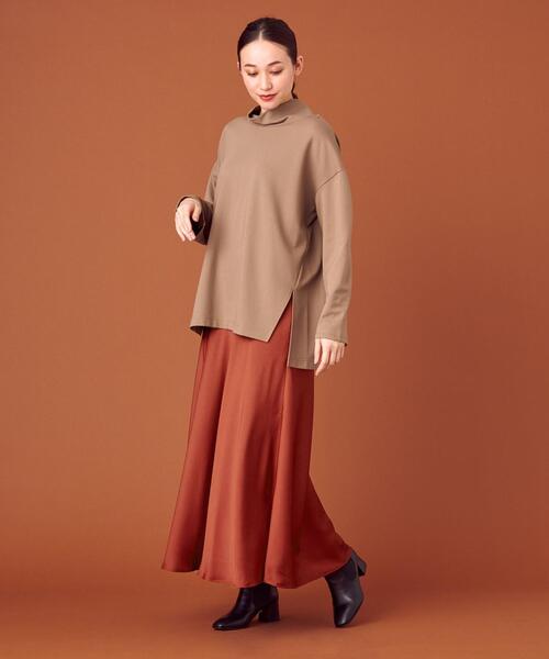 closet story（クローゼットストーリー）の「＜closet story（クローゼットストーリー）＞サテン ストラップ マキシスカート -ウォッシャブル-（スカート・レディース・ナチュラル/オレンジ系その他・FREE）」の8枚目の写真