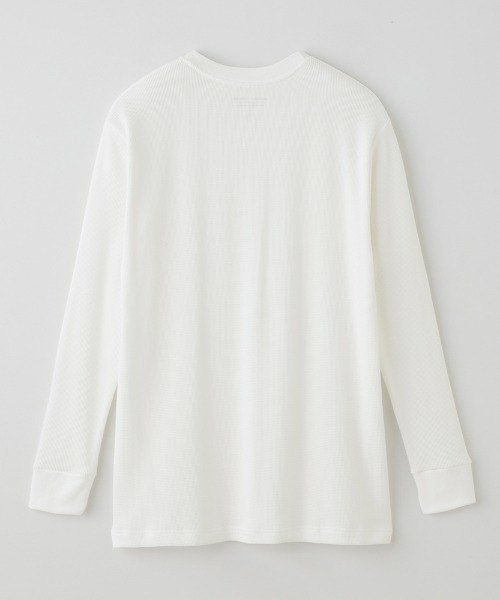 BODY WILD(ボディーワイルド)の「BODY WILD/ボディワイルド アウターTシャツ クルーネック ロングスリーブ ワッフル(Tシャツ/カットソー・メンズ・ブラック/ホワイト・LARGE/MEDIUM)」の7枚目の写真