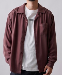 COLONY 2139 | シルクタッチオープンカラー長袖シャツ(シャツ/ブラウス)