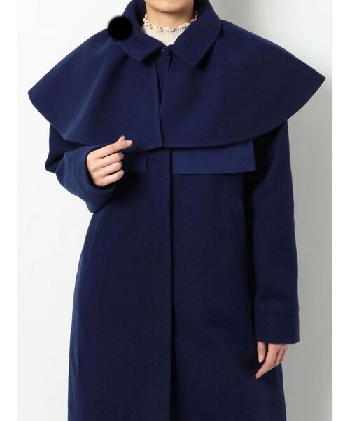 merry jenny（メリージェニー）の「ダブルフレアケープcollar（付け襟・レディース・アイボリー/ブラック/ネイビー・FREE）」の5枚目の写真