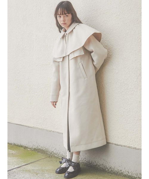 merry jenny（メリージェニー）の「ダブルフレアケープcollar（付け襟・レディース・アイボリー/ブラック/ネイビー・FREE）」の20枚目の写真