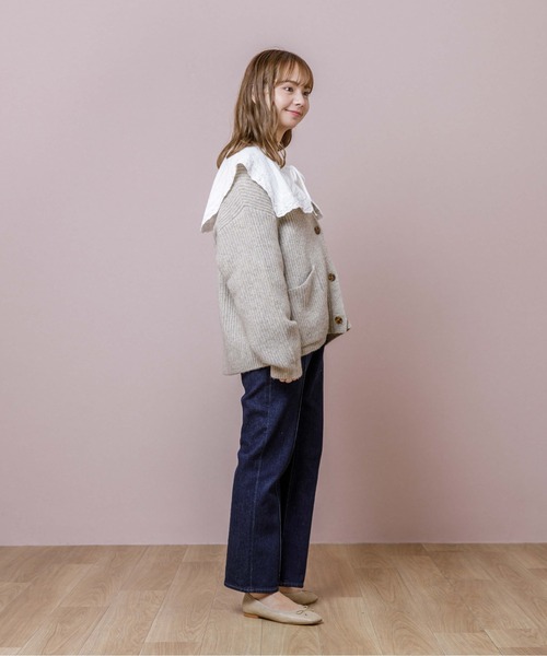 flower（フラワー）の「ポケットニットカーディガン（カーディガン/ボレロ・レディース・ベージュ/グレー・FREE）」の12枚目の写真