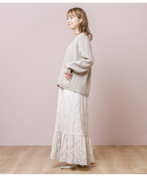 flower（フラワー）の「ポケットニットカーディガン（カーディガン/ボレロ・レディース・ベージュ/グレー・FREE）」の18枚目の写真