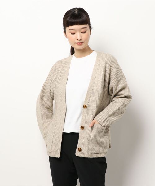 flower（フラワー）の「ポケットニットカーディガン（カーディガン/ボレロ・レディース・ベージュ/グレー・FREE）」の22枚目の写真