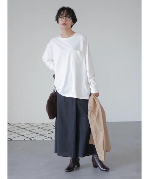 AMERICAN HOLIC（アメリカンホリック）の「リネンブレンドラップ風フレアスカート（スカート・レディース・ブルー系その他5/チェック/ブラック/ベージュ・L/M/S）」の19枚目の写真