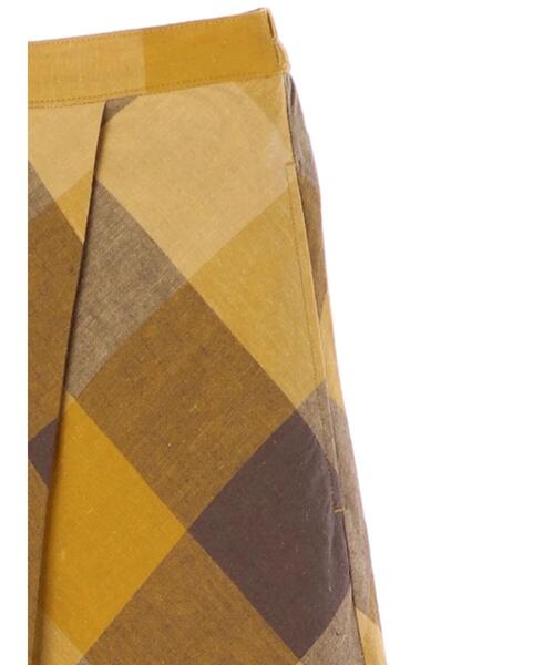 AMERICAN HOLIC（アメリカンホリック）の「リネンブレンドラップ風フレアスカート（スカート・レディース・ブルー系その他5/チェック/ブラック/ベージュ・L/M/S）」の14枚目の写真