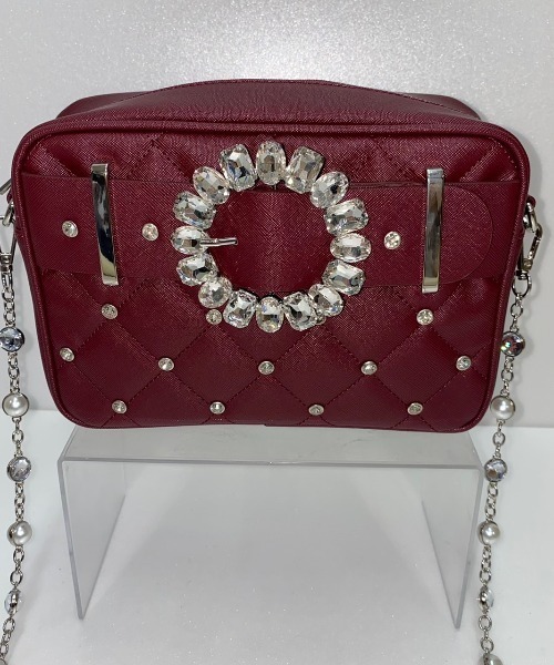 Swankiss（スワンキス）の「UT mademoirselle chain BAG（ショルダーバッグ・レディース・ブルー/ボルドー/モカ/ブラック/ピンク・FREE）」の5枚目の写真