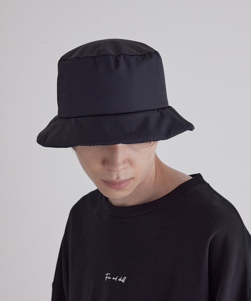 JUNRED(ジュンレッド)の「中わたバケットハット(ハット・メンズ・ブラック/チャコールグレー・FREE)」の5枚目の写真